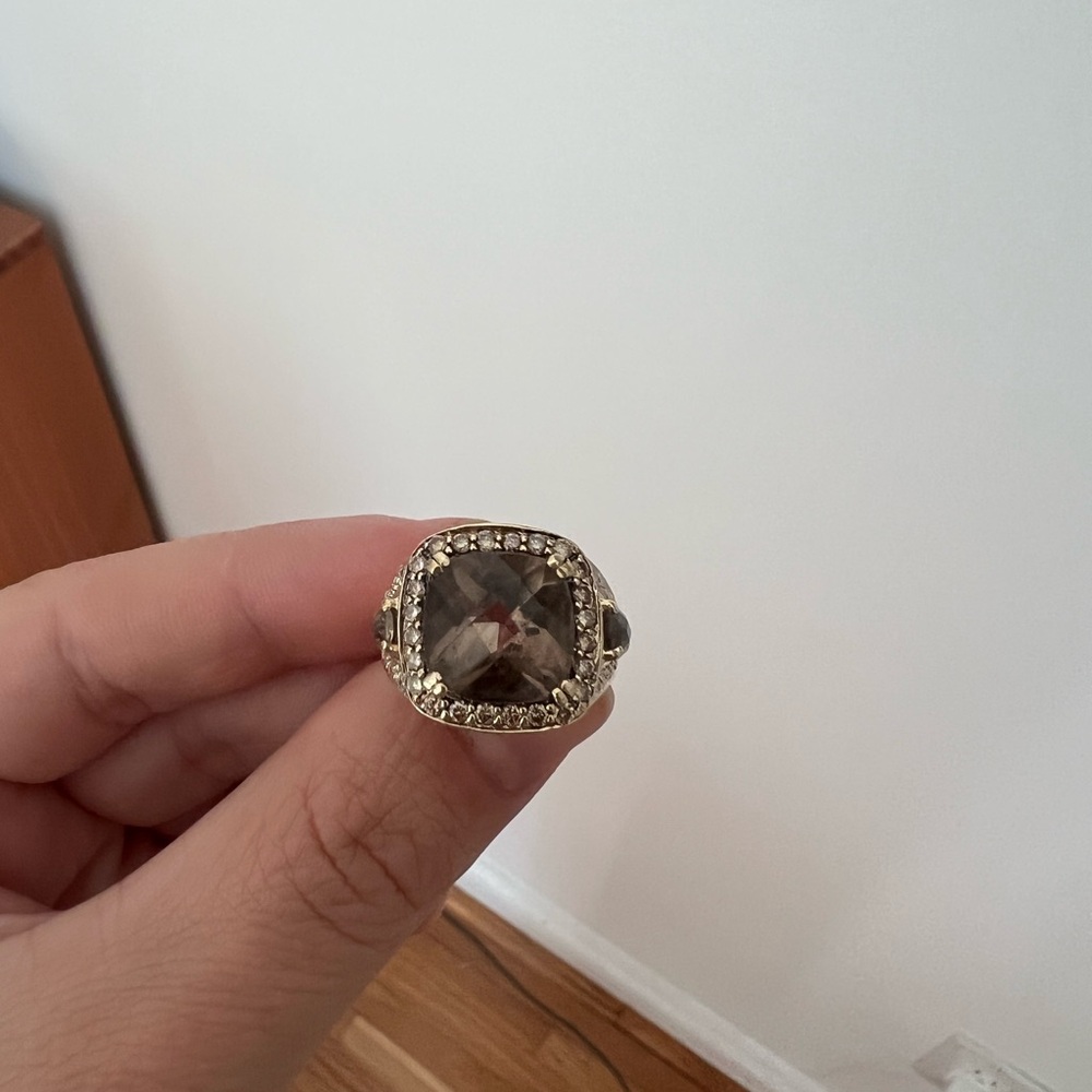 Levian Smoky Quartz and Gold Ring